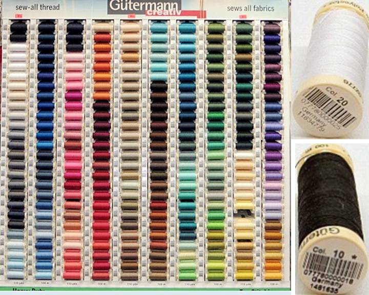 Gutermann Thread Color Chart Ponasa